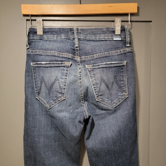 MOTHER High Waisted Looker Ankle Fray Cat Attack Jeans 24 - Picture 7 of 12